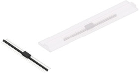 Pin header, 30 pole, pitch 2 mm, straight, black, SLY9SMD04030ZBSM