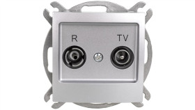 Impresja Gniazdo Antenowe Rtv Zakończeniowe 10Db Srebrne Gpa-10Ypz/M/18