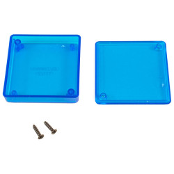 Hammond 1551TTTBU Miniature Plastic Enclosure 60 x 60 x 15 Trans. Blue