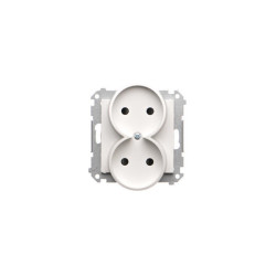 Gniazdo podwójne bez uziemienia TG2MCZ.01/111 biały mat Simon55 Kontakt-Simon