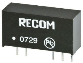 Przetwornica DC-DC, 2W, Uwe 4,5 → 5,5 V DC, Uwy -9V dc, Iwy -111mA, Recom