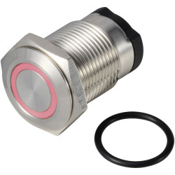 TRU COMPONENTS TC-13224144 Pushbutton Switch Red 36V IP65 Momentary
