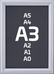 17FOM25A3S Folding frame, A3, aluminium