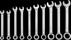 940 Combination spanner set, 4 - 11 AF, 10 pieces