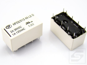 Przekaźnik HFD2-012-S-L2; 150mW; HONGFA; 2 cewki; bistabilny; DPDT;