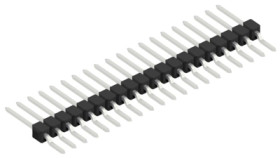 Pin header, 20 pole, pitch 2.54 mm, straight, black, 10050577