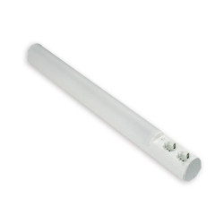 Oprawa LED 6W IP21 z wyłącznikiem i 2 gniazdami aluminium klosz akrylowy zmiana barwy 3000K/4000K AL13211LED/DW