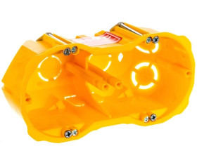 Puszka podtynkowa PK-2x60 głęboka karton-gips bezhalogenowa samogasnąca żółta 0286-00N