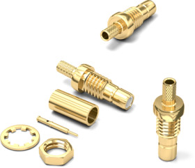 SMB panel socket 50 Ω, RD-316, crimp connection, straight, 61626421210620