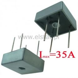 Mostek prostow. KBPC 3506 ( lutowane ) 35A 600V