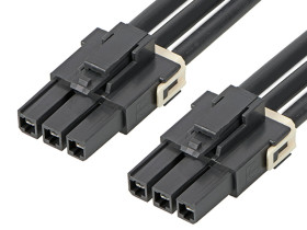 Kabel przewód-płytka, Mega-Fit, 600 V, 25 A, raster: 5.7mm, 150mm, Cyna, Czarny
