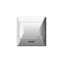 Przycisk dzwonek podświetlany ŁP-6AS/00 biały AKCENT Ospel