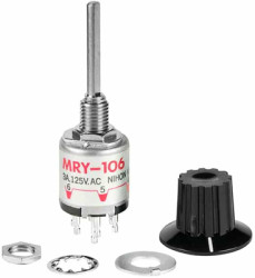 Rotary switch, 1 pole, 6 stage, 60°, interrupting, 3 A, 125 V, MRY106-A