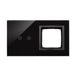 Simon Touch ramki Panel dotykowy S54 Touch, 2 moduły, 2 pola dotykowe poziome + 1 otwór na osprzęt S54, zastygła lawa DSTR220/73