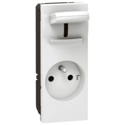 MOSAIC Gniazdo 2P+Z z łatwym odłączeniem wtyczki /5modułów/ białe 16A 250V 077131