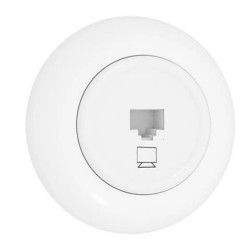 Premiumlux RETROLINE Gniazdo komputerowe 1 x RJ45 z ramką białe