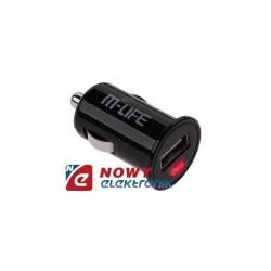 Ładowarka USB samochod.M-LIFE 1A USB 5V zasilacz USB