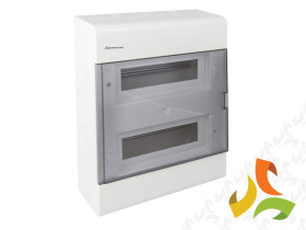 Rozdzielnica natynkowa 24 modułowa 2x12M drzwi transparentne IP40 SRn-24 (N+PE) 1.6 ELEKTRO-PLAST