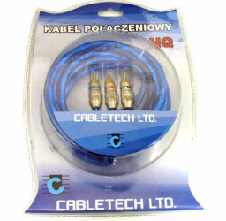 Przewód 3RCA - 3RCA 1,5m trans-blue