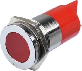 Signal light, 24 V (AC), 24 V (DC), red, 70 mcd, Mounting Ø 22 mm, pitch 1.25 mm, LED number: 1, Q22F1CXXR24E
