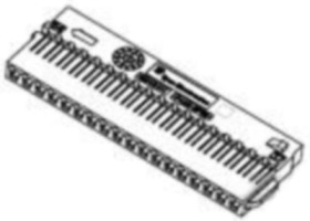 Socket, unequipped, 18 pole, straight, 1 row, black, 1924341-1