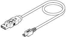 Kabel USB Złącze A USB A Złącze B Mini USB B dł. 1.8m Przewód USB USB 2.0 kolor: Czarny