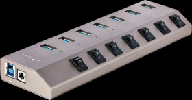 5G7AIBS-USB-HUB-EU USB 3.0 hub, 7-port, USB-C/A, 7x USB-A, with switches