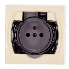 Gniazdo bryzgoszczelne 2P+Z (klapka dymna)