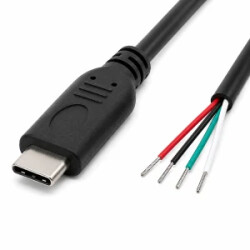 WTYK USB-C Z PRZEWODEM 200cm 4PIN USB TYP C DO MONTAŻU DIY