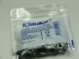 Końcówka tulejkowa Klauke 872/8 izol.podw.2x1,50mm2 Kolor izol.czar