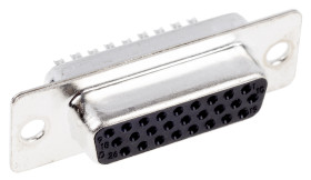 Złącze D-Sub 26-pinowe Żeński Proste Montaż na panelu Złoto na niklu