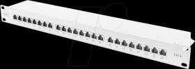 DN-91624S-EA Patchpanel, 19", 24-Port, Cat.6a, 1 HE