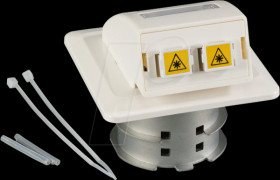 FTTH-OUTLET-LC-SMAPC FO data socket UP,2 LC-D couplings OS2