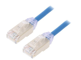 STP28X5MBU Patch cord F/UTP,TX6A-28™ 6a drut Cu LSZH niebieski 5m 28AWG