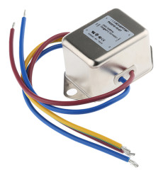 Filtr EMI 10A 1-fazowy 1MΩ 250 V AC/DC 0 → 400Hz 800 μH Schaffner Montaż w obudowie