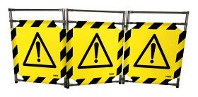 Bariera ochronna Bariera składana Czarny, żółty