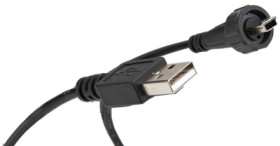 USB 2.0 adapter cable, USB plug type A to mini USB plug type B, 3 m, black, 17-250041