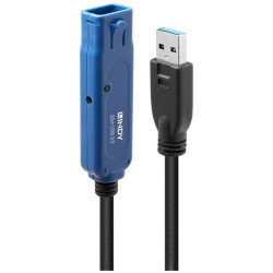 LINDY 43361 USB cable USB 3.2 Gen 1 USB-A plug/socket 20m Black