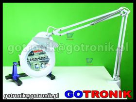 Lampa z lupą 3D 22W przykręcana do blatu 8066D2-7C