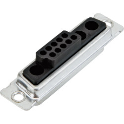 D-Sub socket, 5 pole, 5W1, equipped, straight, crimp connection, 3005W1SXK99A30X