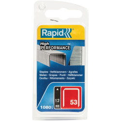 Rapid 40109505 53/12B 12mm Galvanised Staples (Pack 1080)