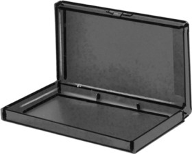 Hinged lid box, without drawers, black, (L x W x D) 220 x 130 x 35 mm, V8-15-6-6-10-10