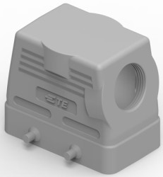 Housing, size HB10, die-cast aluminum, M25, angled, clip locking, IP65, T1210104125-000