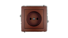 Deco Gniazdo Pojedyncze B/U Brązowy Metalik 9Dgp-1P