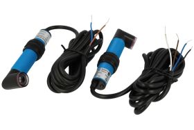 Czujnik; fotoelektryczny; G180-3C5PC; PNP; NO/NC; bariera (nadajnik-odbiornik); 5m; 10÷30V; DC; 200mA; cylindryczny plastikowy k