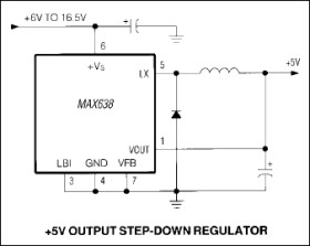 5V Adjustable, CMOS, Step-Down Switching Regulator