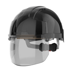 Kask ochronny, Czarny, ABS, Mikro, EVOVISTAshield