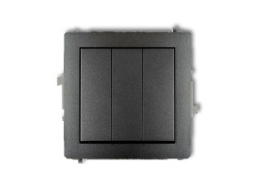 DECO Wyłącznik potrójny grafitowy 11DWP-7 KARLIK