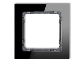 DECO Ramka uniwersalna - efekt szkła (ramka: czarna: spód: grafitowy) czarny 12-11-DRS-1 KARLIK