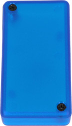 ABS enclosure, (L x W x H) 80 x 40 x 15 mm, blue/transparent, IP54, 1551LTBU
